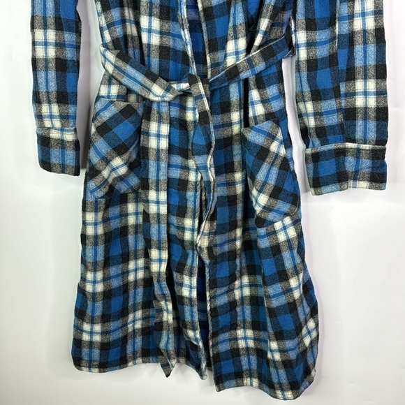 Vintage Wool Of The West Blue Belted Robe Size Medium - Picture 3 of 11